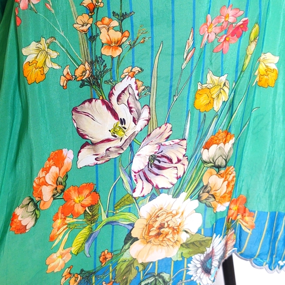 Johnny Was 💚 💙 Stella Flare Sleeve Blouse, Large 🆕 - Picture 13 of 13